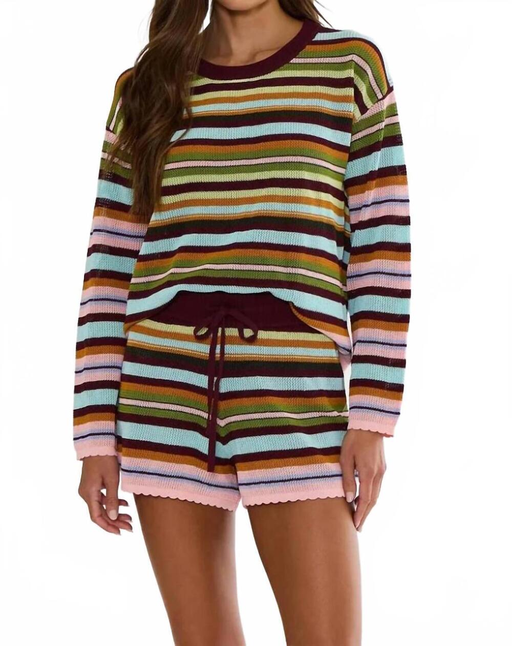 NEW BEACH RIOT beach pullover sweater in paradise stripe